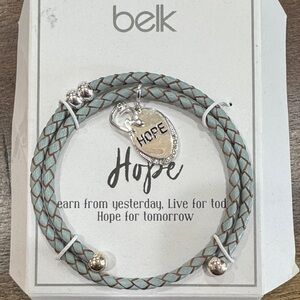 Belk Braided Bracelet with Hope Charm